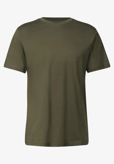 Basic Shirt in effen kleur vintage green