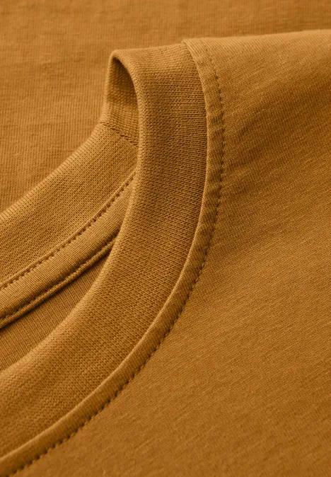 Basic Shirt in effen kleur golden yellow