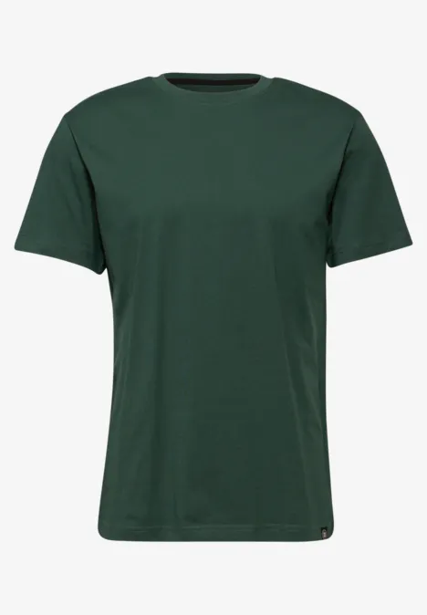 Basic T-Shirt in Unifarbe soft olive green