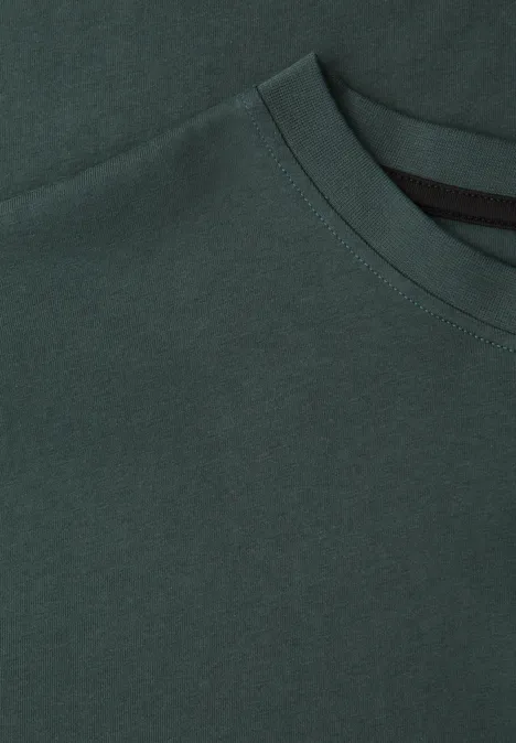 Basic Shirt in effen kleur sea green Basic Shirt in effen kleur sea green