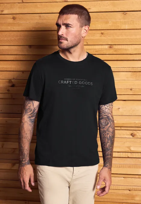 Zacht Shirt met tekst Black Zacht Shirt met tekst Black