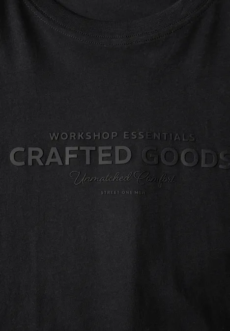 Zacht Shirt met tekst Black