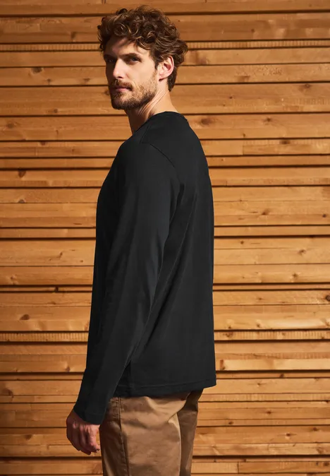 Zacht shirt met lange mouwen Black