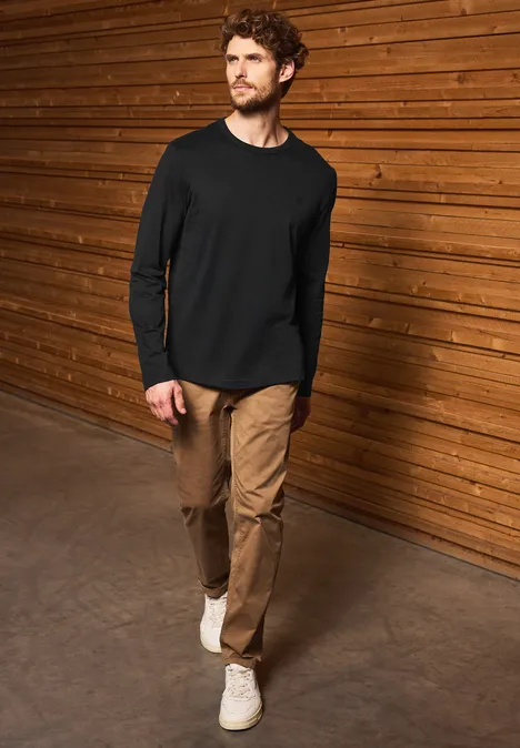 Zacht shirt met lange mouwen Black