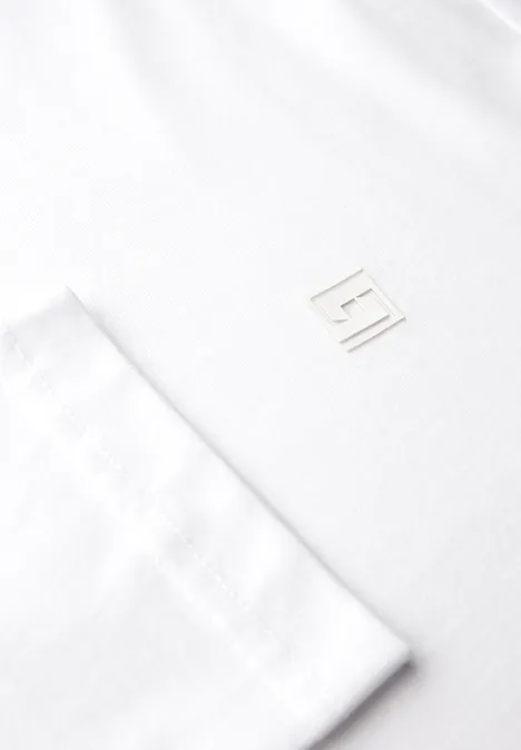 Zacht shirt met lange mouwen bright white