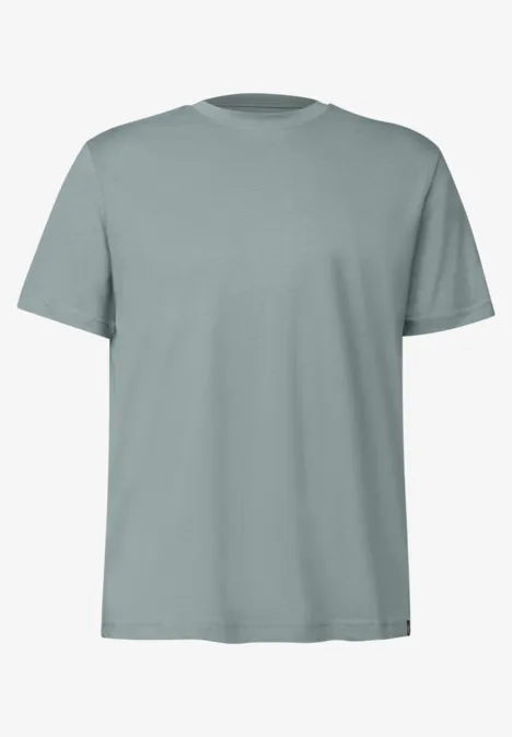 Basic Shirt in effen kleur silver green