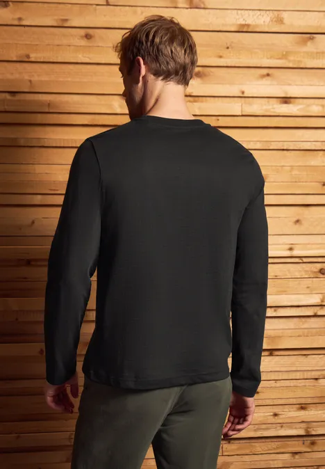 Zachte bewoording shirt met lange mouwen null