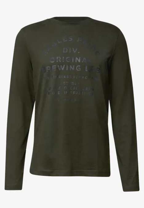 Zachte bewoording shirt met lange mouwen null