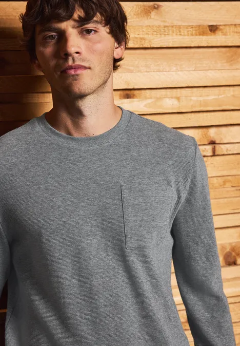Ottoman Langarmshirt metal grey melange