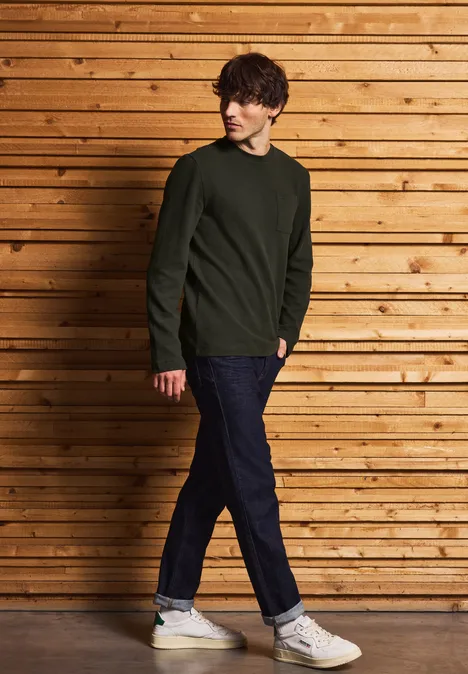 Ottoman Langarmshirt dark olive green