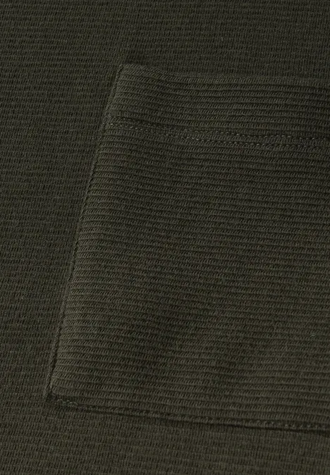 Ottomaans shirt met lange mouwen dark olive green