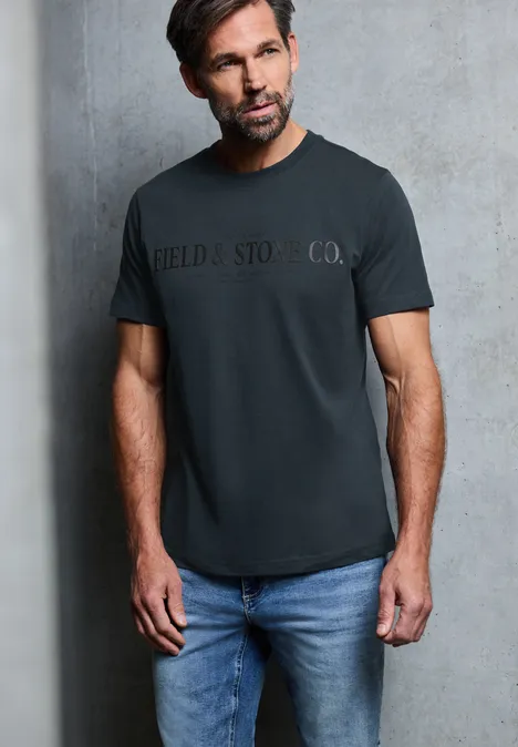 Softes T-Shirt mit Wording nocturnal blue