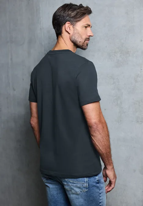 Softes T-Shirt mit Wording nocturnal blue