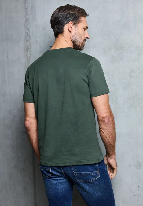 Softes T-Shirt mit Wording soft olive green