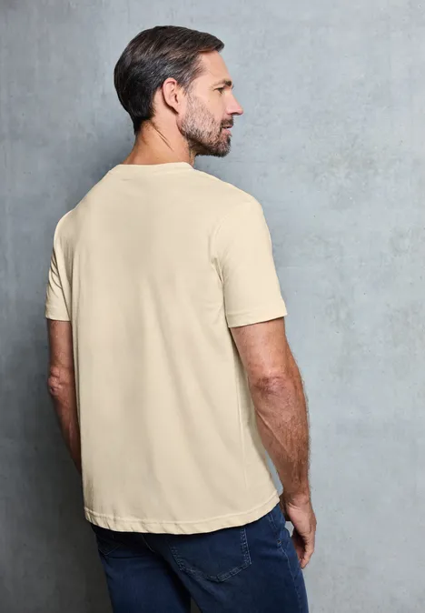 Softes T-Shirt mit Wording arctic beige
