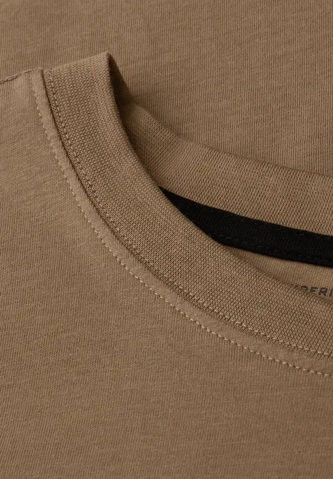 Softes T-Shirt mit Wording barista brown