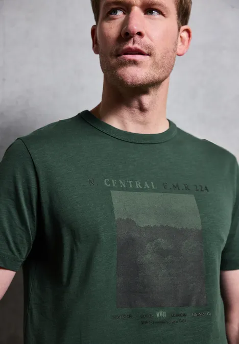 Slub Shirt met fotoprint null Slub Shirt met fotoprint null