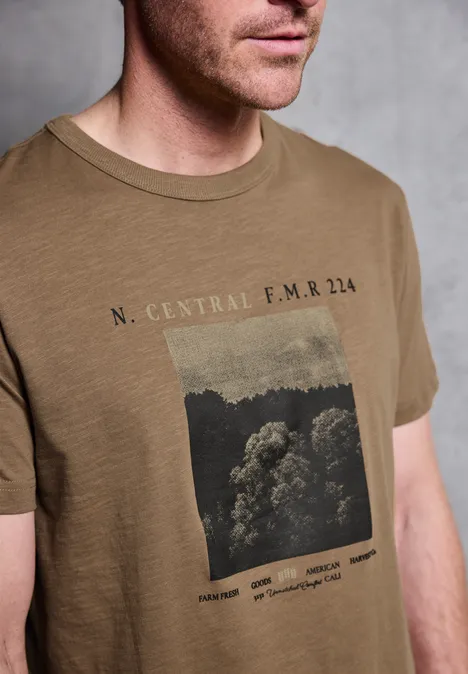 Slub Shirt met fotoprint null Slub Shirt met fotoprint null