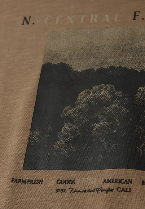 Slub Shirt met fotoprint null Slub Shirt met fotoprint null