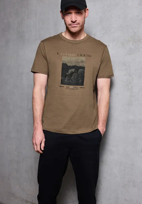 Slub Shirt met fotoprint null Slub Shirt met fotoprint null