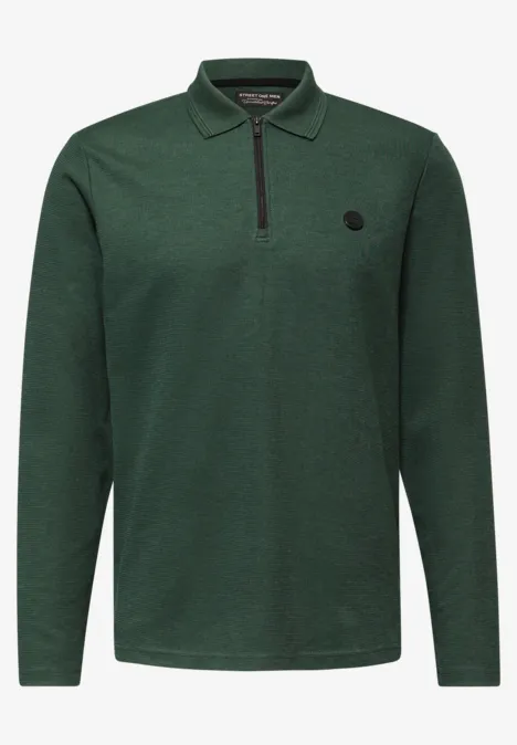 Polo avec fermeture éclair soft olive green Polo avec fermeture éclair soft olive green