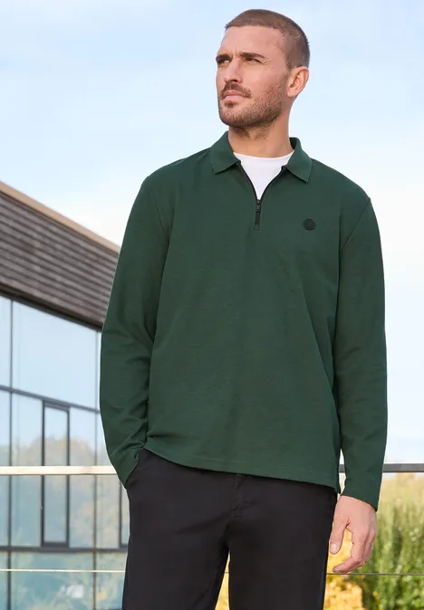 Polo avec fermeture éclair soft olive green Polo avec fermeture éclair soft olive green