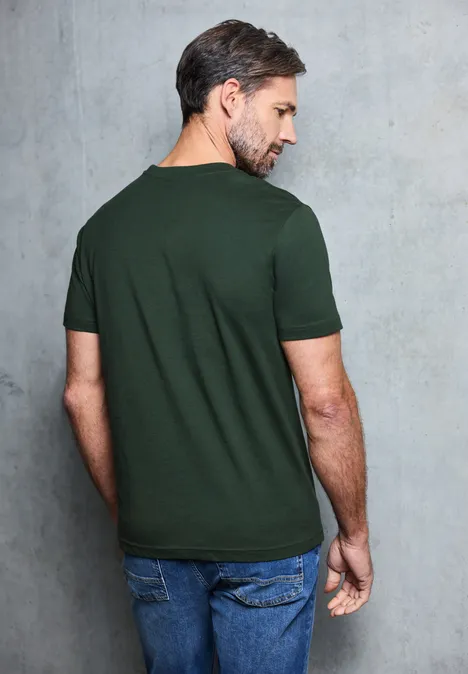 Basic Shirt met borstprint null Basic Shirt met borstprint null