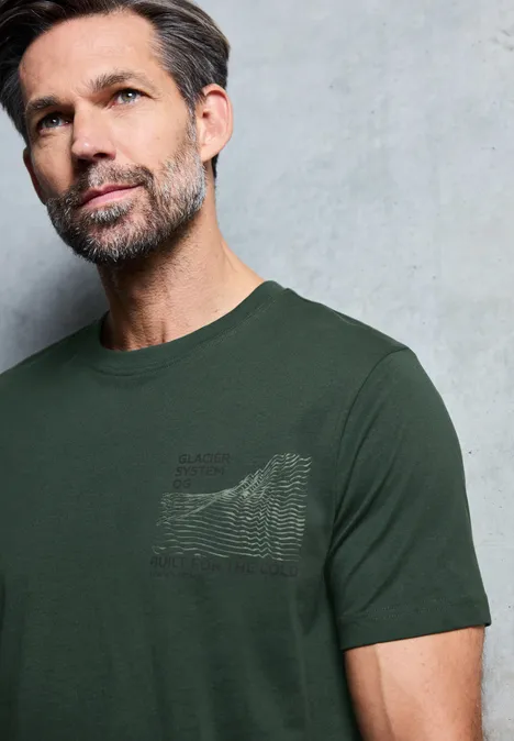 Basic Shirt met borstprint null Basic Shirt met borstprint null