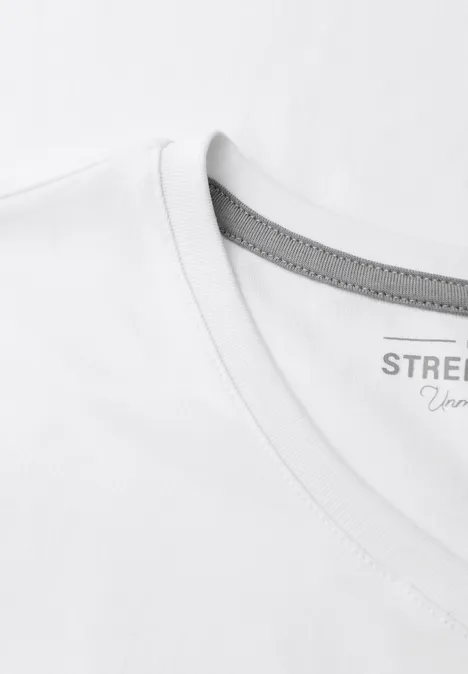 T-shirt basique à col en V White T-shirt basique à col en V White