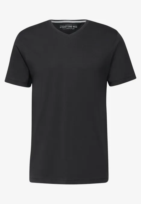 T-shirt basique à col en V Black T-shirt basique à col en V Black