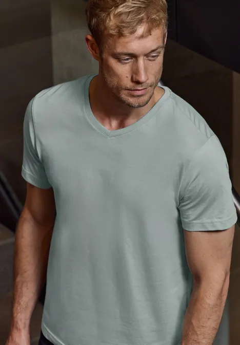 T-shirt basique à col en V silver green T-shirt basique à col en V silver green