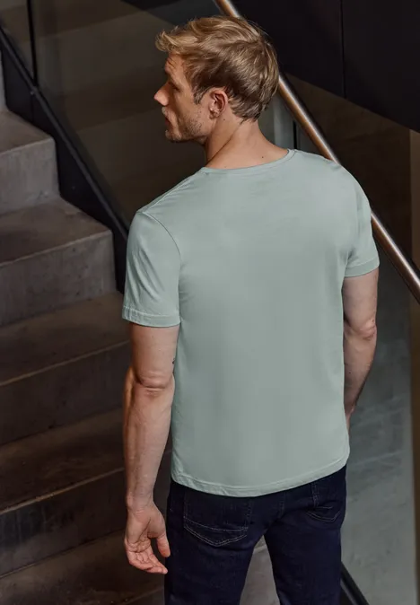 T-shirt basique à col en V silver green T-shirt basique à col en V silver green