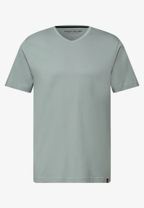 T-shirt basique à col en V silver green T-shirt basique à col en V silver green