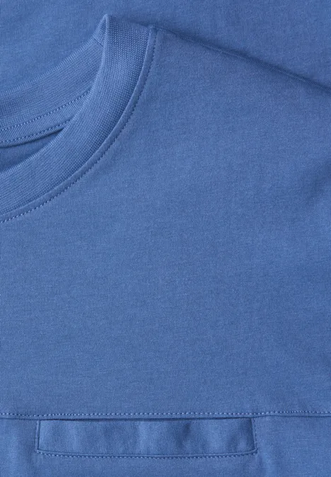 T-Shirt mit Brusttasche authentic blue