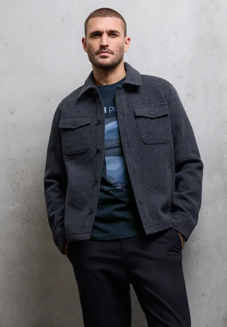 T-Shirt mit Frontprint nocturnal blue