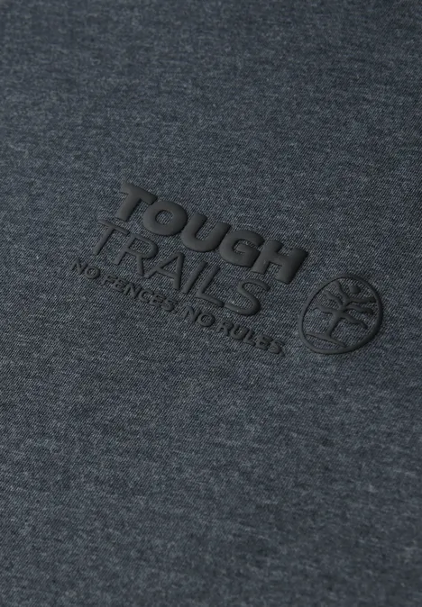 Melange-Look T-Shirt nocturnal blue