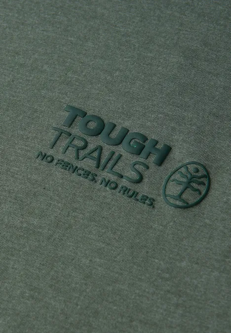 Melange-Look T-Shirt timeless green