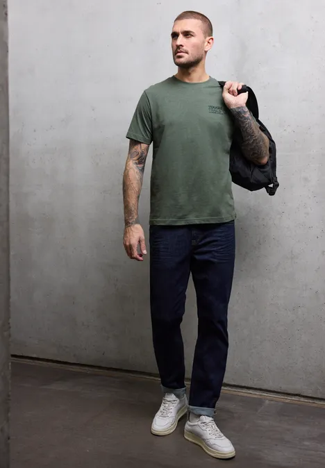 Melange-Look T-Shirt timeless green