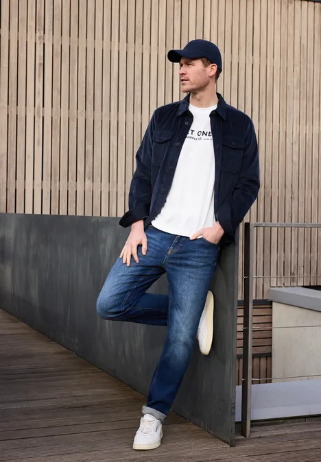 Shirt met logo-opdruk bright white