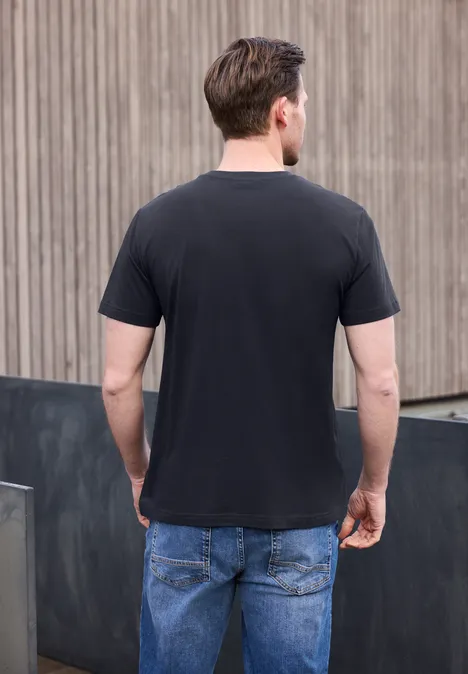T-Shirt mit Logo-Print dark ink blue