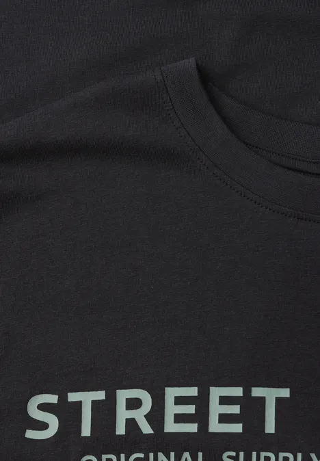 Shirt met logo-opdruk null