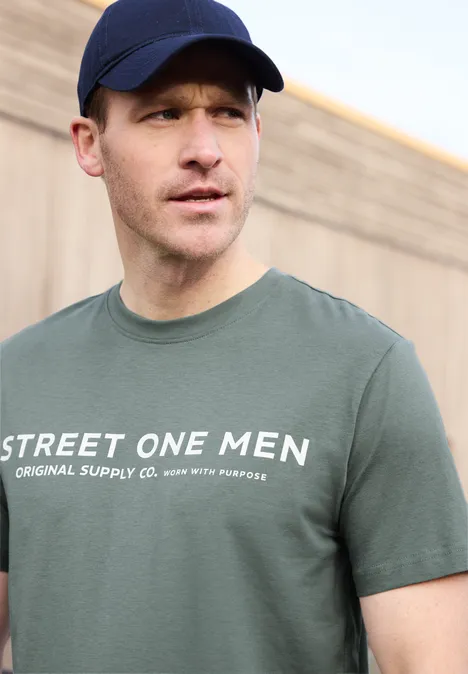 Shirt met logo-opdruk null