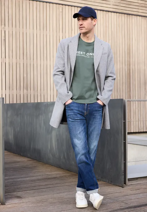 Shirt met logo-opdruk null