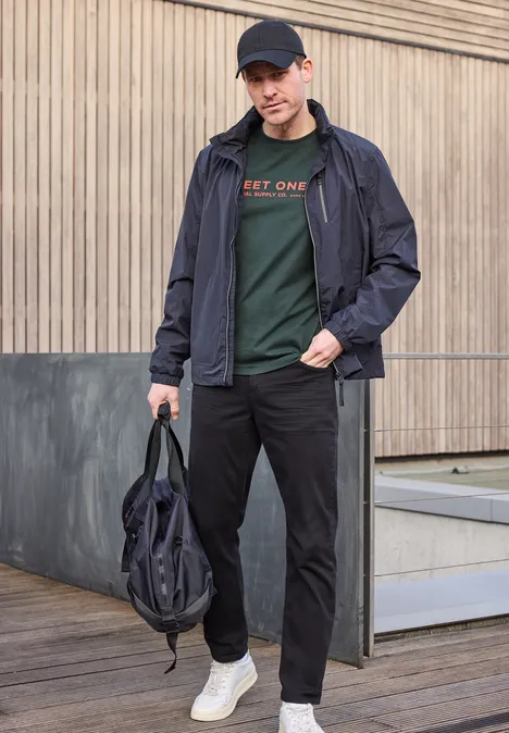 Shirt met logo-opdruk null