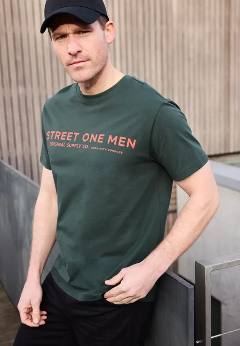 Shirt met logo-opdruk null