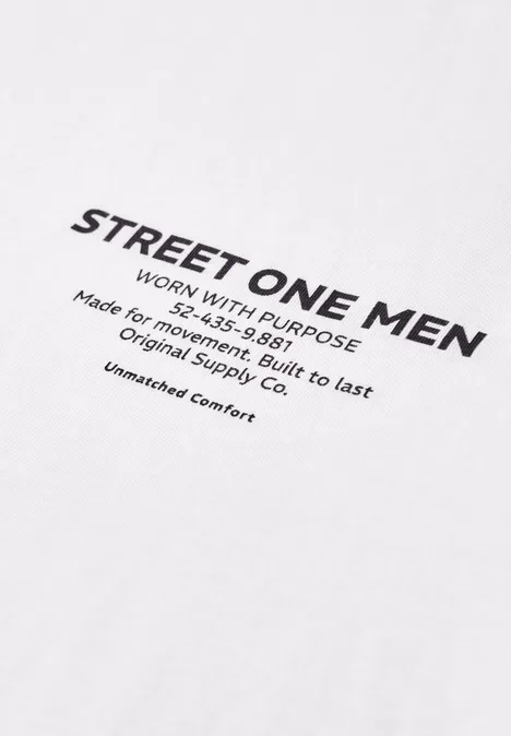 Shirt met logo-opdruk bright white