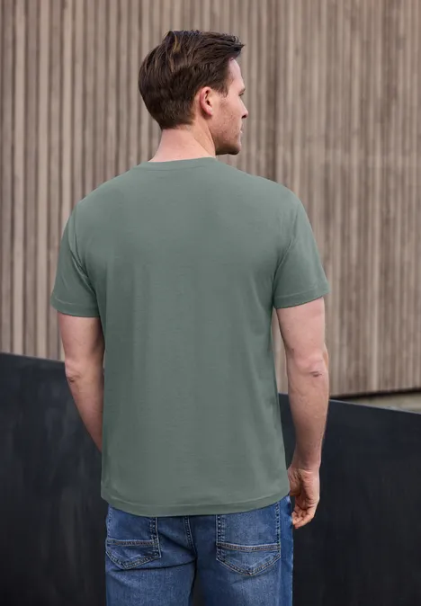 T-Shirt mit Logo-Print dusty mint T-Shirt mit Logo-Print dusty mint