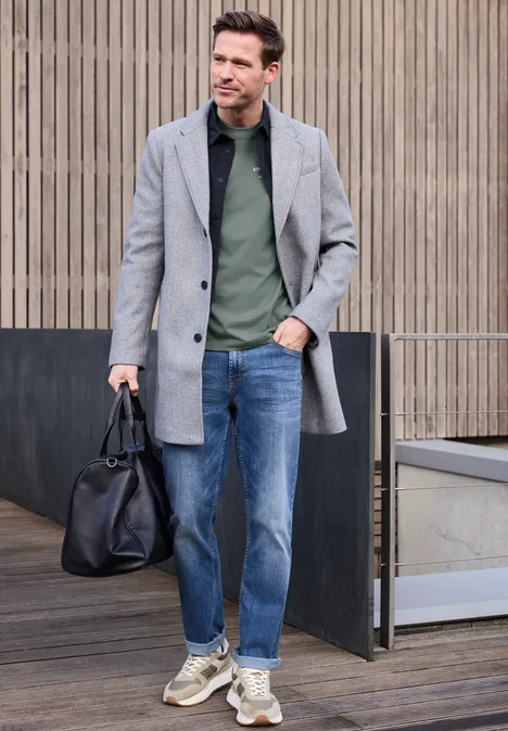 T-Shirt mit Logo-Print dusty mint