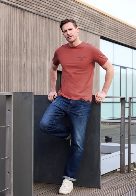 Shirt met logo-opdruk null