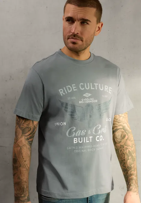 T-Shirt mit Frontprint dusty mint T-Shirt mit Frontprint dusty mint